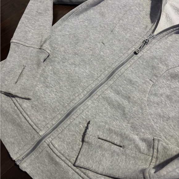 Lululemon Scuba Zip-Up Hoodie (Light Heather Gray) - Picture 3 of 8